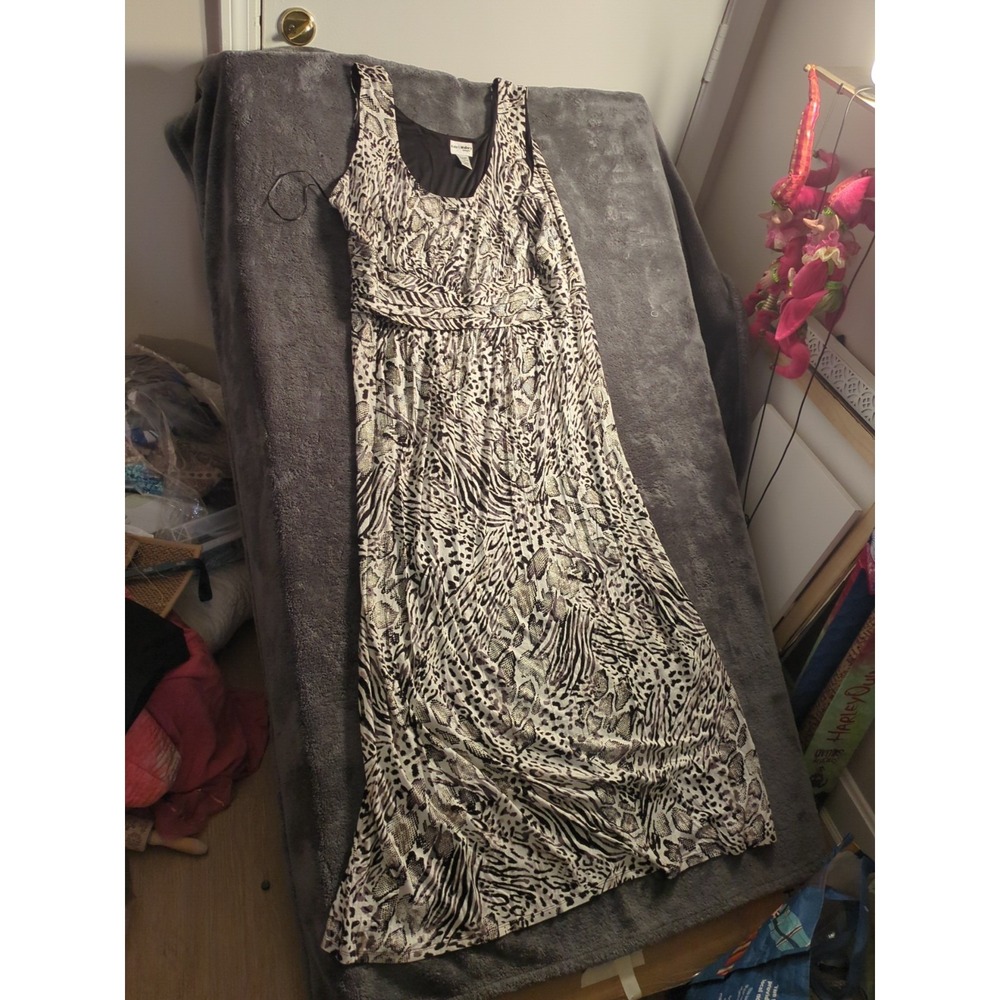 Kate And Mallory Designs Black And White Animal Print Dress Size 2X